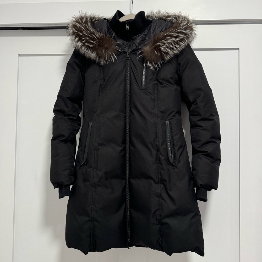 Soia and Kyo Parka, Down Filling, Silver Fox Fur Hood, M